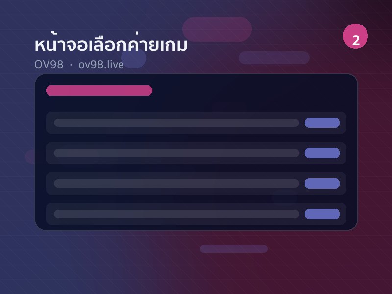 หน้าจอเลือกค่ายเกมสล็อต OV98