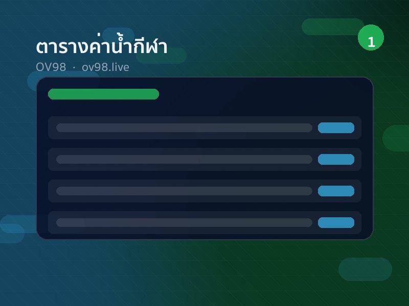 ตารางค่าน้ำกีฬา OV98 400+ ลีก