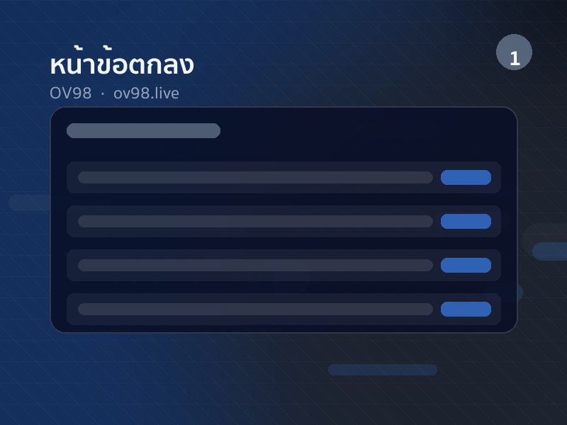 หน้าเงื่อนไขข้อตกลง OV98 แสดงหมวดคุณสมบัติผู้เล่น